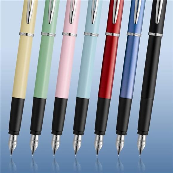 Waterman Allure Fountain Pen Blue Lacquer Fine Nib Blue Ink Gift Box - Picture 4 of 16